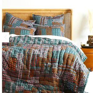 NEW with TAGS Anthropologie Printed Elsie Floral Quilt Comforter Full/Queen NWT